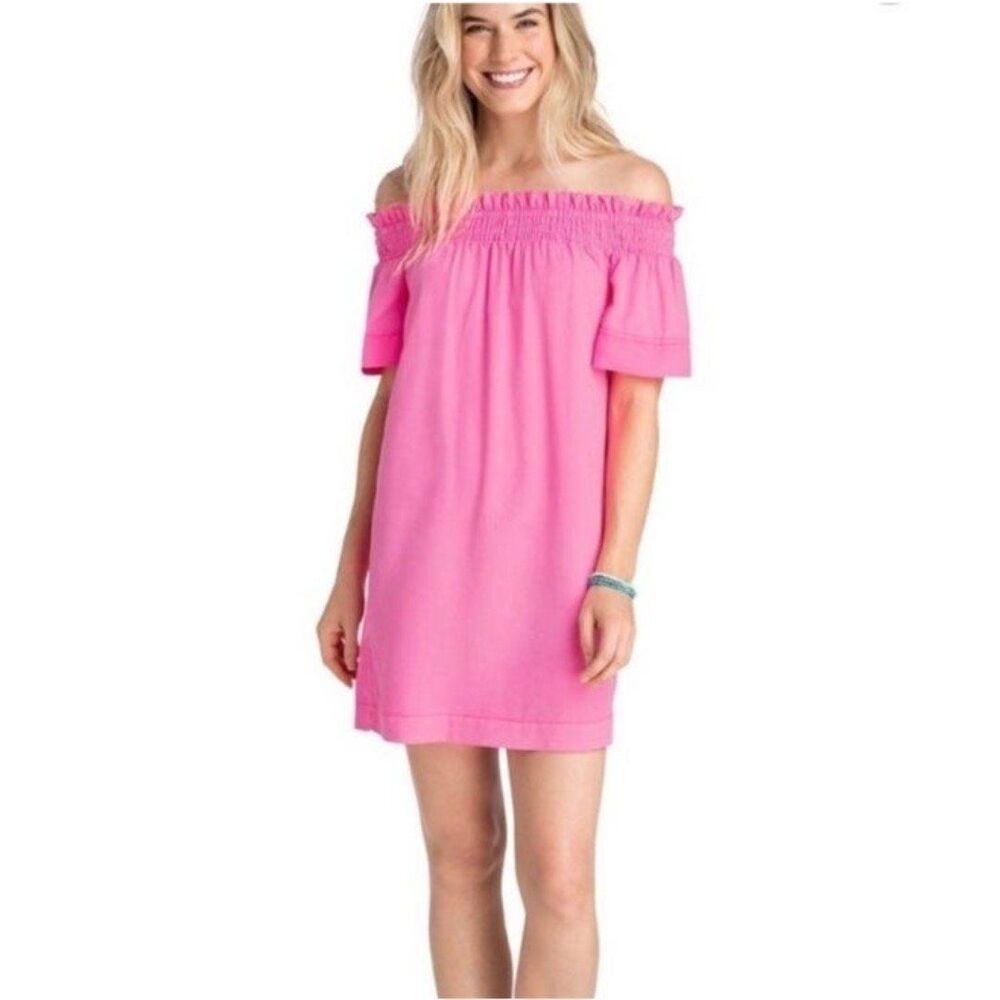 Vineyard Vines Pink Babydoll Strapless Dress Size M